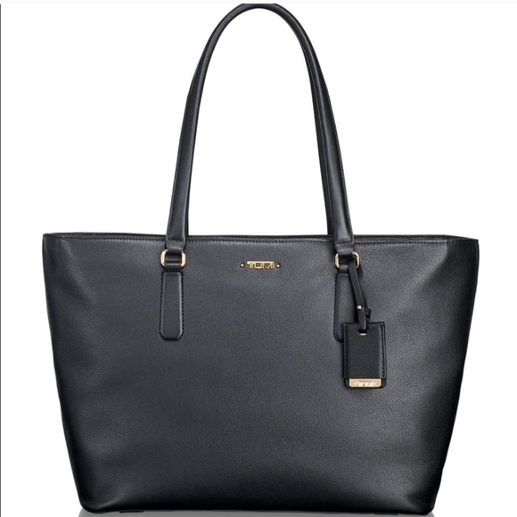 Tumi Handbags - Tumi Voyageur Carolina Leather Tote Bag in Black